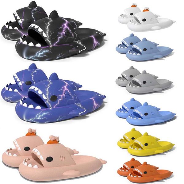 Frete grátis designer tubarão slides sandália chinelo sliders para homens mulheres gai sandálias pantoufle mules homens mulheres chinelos formadores flip flops sandles color88