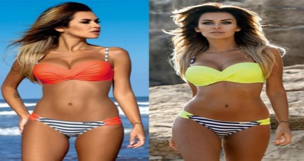 2017 Kadın Çizgili Bikinis Pushup Bra Bandage Lady Bikini Seet Sexy Women Mayo Yaz Lady Mayo Banyosu15399516