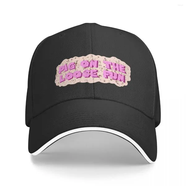 Ballkappen Pig On The Loose Fun Baseball Cap Schwarz Cosplay Bergsteigen Damen Strand Outlet 2024 Herren