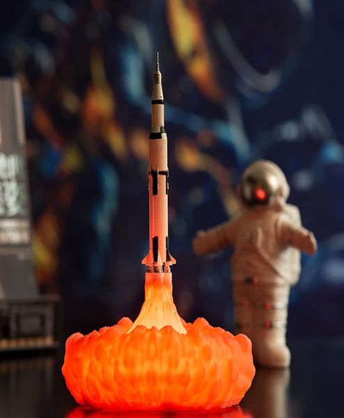 Lâmpada de impressão 3D Rocket Presentes Eletrônicos Estranhos Novos Produtos Criativos Decoração Led Night Light Presente Preferido Rocket style2027754