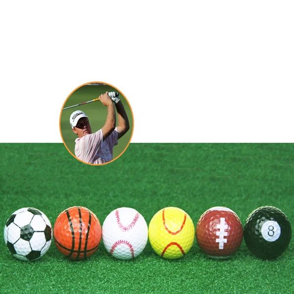3 pçs 42.7mm bola de golfe mini simulação múltiplas bolas esportivas colorido prática de golfe bola competição treinamento bola presente conjunto 240301