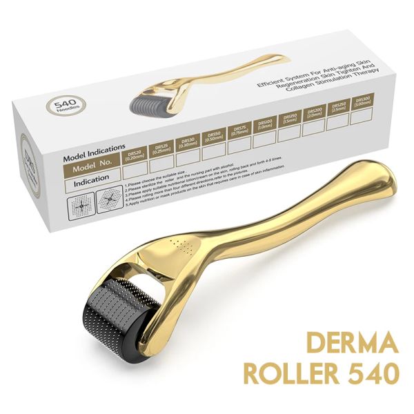 Tool Derma Rollers Mikronadelroller für Haarwuchs Bart 540 Microneedling Behandlung 0,2/0,3 mm Nadel Dermaroller Hautpflege