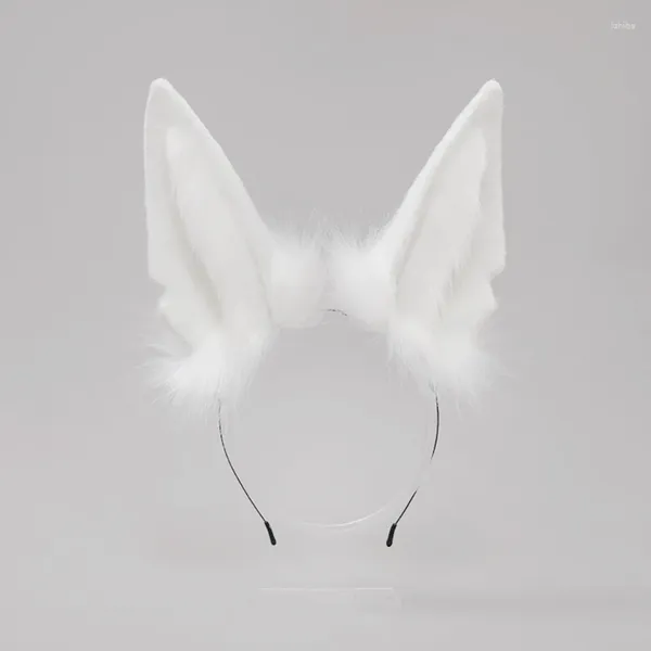 Fontes de festa cosplay cocar peludo cauda conjunto animal lobo orelhas bandana longo adereços de cabelo de pele