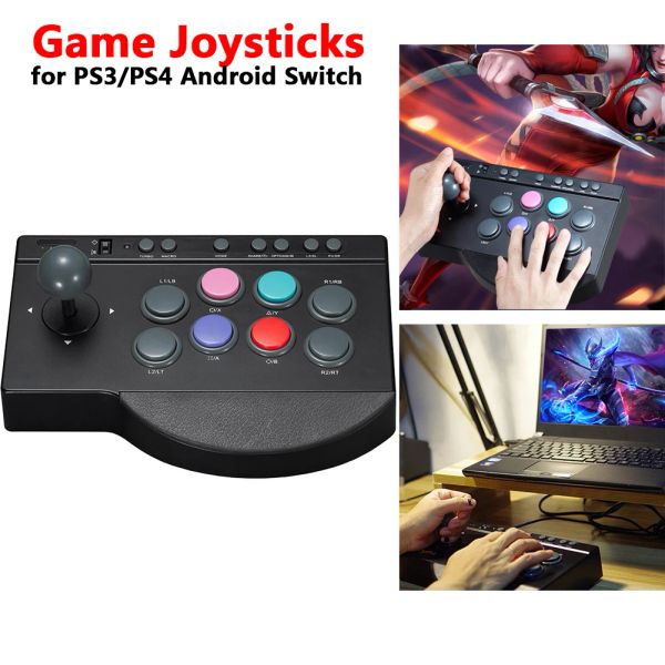 Joysticks PXN 0082 USB Kablolu Oyun Joystick Arcade Console Rocker Dövüşü Denetleyici Oyun PS3/PS4/Xbox/Switch/PC/Android TV için Joystick