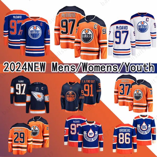 Vendi maglie oilers 97 Connor McDavid 2024 23 Heritage Classic maglia da hockey edmonton maglia 29 Leon Draisaitl Mark Messier Wayne Gretzky Zach Hyman Stuart Skinner