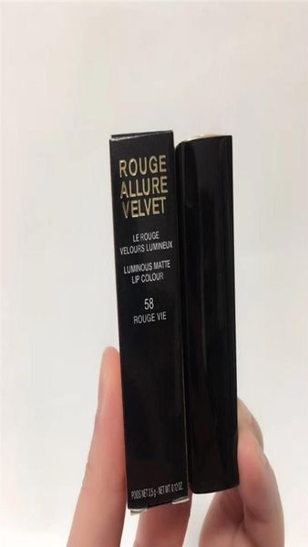 Tubo de metal de alta qualidade Marca batom Rouge Allure Velvet 12 color9628949