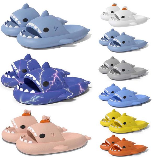 Frete grátis designer tubarão slides sandália chinelo sliders para homens mulheres sandálias gai pantoufle mules homens mulheres chinelos formadores flip flops sandles color89