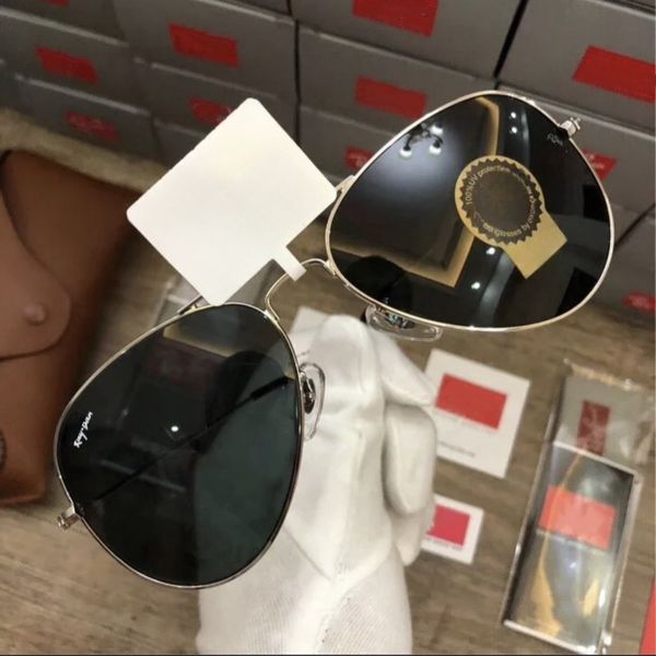 Top Qualität Pilot Designer Polarisierte Sonnenbrille 3025 Toad Mirror HD Outdoor Fahren UV400 Glas Herren Sonnenbrille Mode Damen Sonnenbrille mit Box