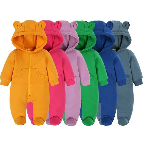 Baby Winterkleidung Mädchen 0 bis 3 6 12 24 Monate Overall geboren Junge Strampler Bodys Einteiler Säuglingskostüm für Kinder Overalls 240220