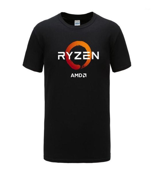 Men039s футболки PC CP CPU Uprocessor AMD RYZEN Футболка Geek Программист Футболки Gaming Camiseta Компьютерная периферия ZEN Хлопок T3475287