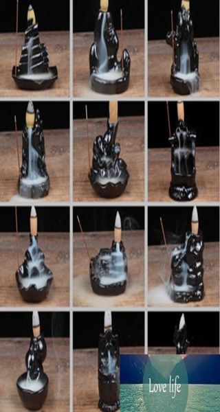 12 стилей башня благовоний керамическая горелка держатель аромата курильница с обратным потоком креативная ароматерапия дым рефлюкс ароматическая палочка Incense5661149