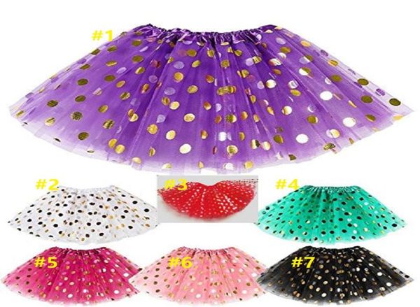 40 Stück Tutu-Rock für Babys, goldfarben gepunktet, Babykleidung, Tutus, Kleid, Kinderröcke, Kleinkinderröcke, roter Säuglings-Pettiskirt für Neugeborene von Ho1683502