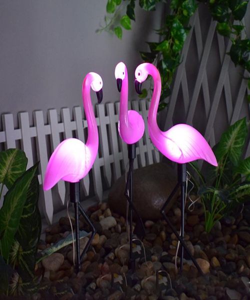 Lampada a LED per uccelli Flamingo Luce a energia solare Luce per recinzione esterna Cortile Giardino Lampada a led solare Lampada solare esterna impermeabile Deco6167761