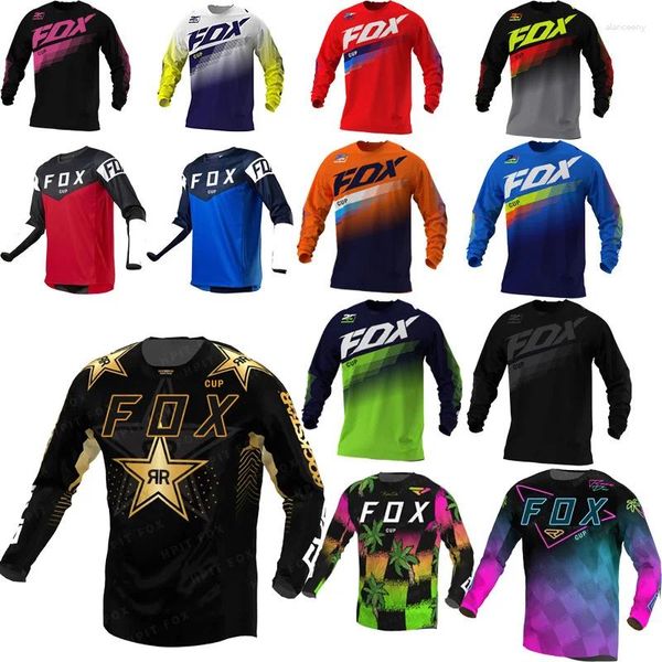 Rennjacken Motocross Mountain Enduro Fahrradbekleidung Fahrrad Moto Downhill T-Shirt Fox Cup Damen Herren Radtrikot MTB Shirts BMX 2024