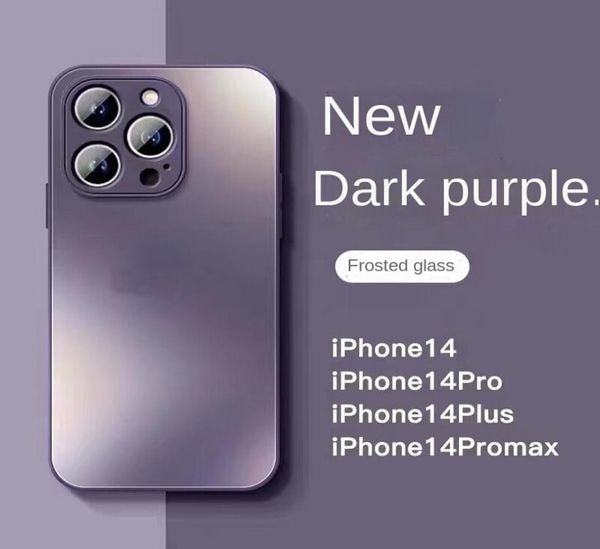 Silikon Matte Glas Hüllen für iPhone 14 13 12 11 Pro Max ProMax Plus AG Perlglanz Luxus Milchgläser stoßfeste Handyhülle5302969