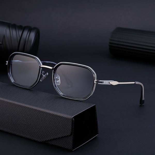 Trendy Dual Octagon Frames Óculos de sol estilo patchwork óculos de sol