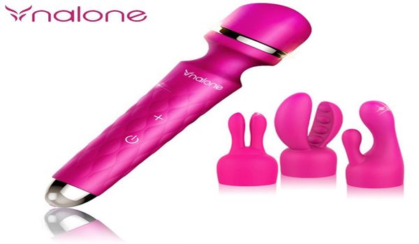 Nalone 7 funções poderoso massageador AV Rock 100 à prova d'água recarregável GSpot varinha mágica massageador vibradores produtos sexuais T200514182992