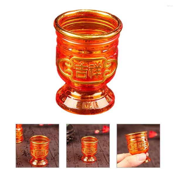 Tazze usa e getta Cannucce Calice Offerta Contenitore Tazza Desktop Buddismo Culto decorativo Piccole forniture Bicchieri delicati