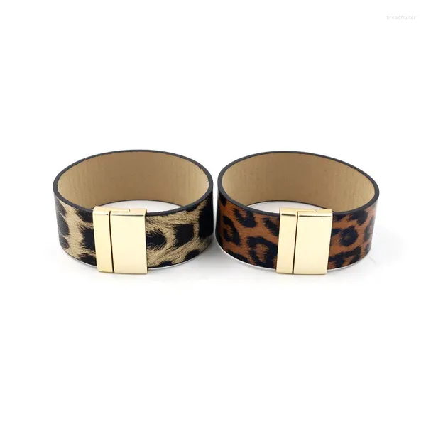 Charme pulseiras vegan couro leopardo manguito para mulheres pulseiras moda cavalo penas pulseira