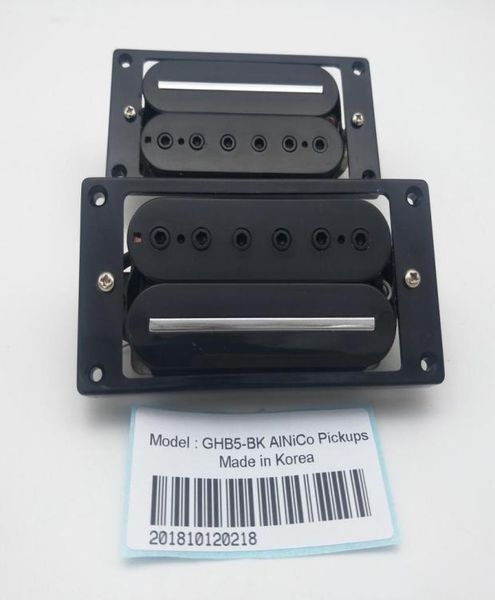 Черные гитарные звукосниматели Alnico 5, мощные металлические однодорожечные звукосниматели для хамбакера, 4C, сделано в Корее7682539