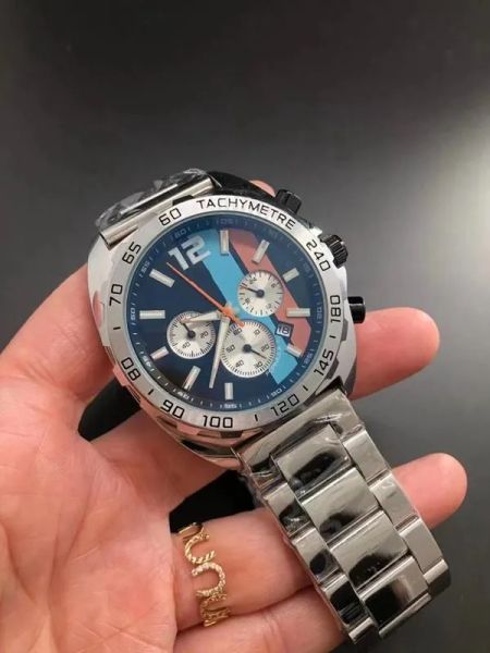 Nuovi orologi di lusso da uomo di alta qualità Serie Six Stitches Tutti i quadranti Orologio da uomo al quarzo Orologio cronografo europeo con cinturino in acciaio di marca superiore Moda Sport Forma rotonda