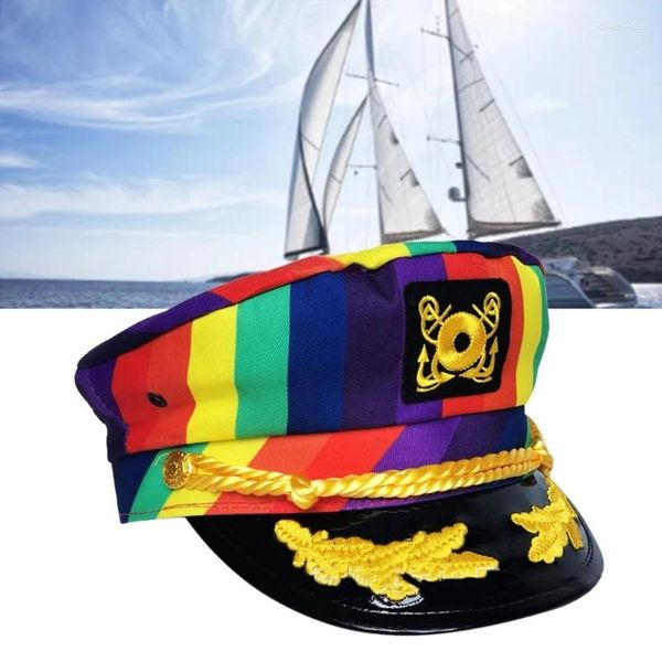 Berretti Moda Cosplay Cappello Militare Con Ricamo Distintivo Ottagonale Carnevali