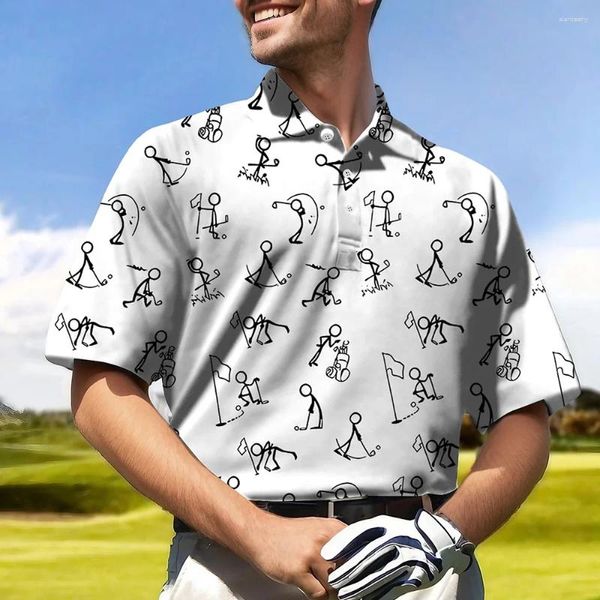 Polo da uomo Coreano di lusso Golf Polo T-shirt estiva per uomo Sport maschio manica corta Tee Tops 2024 Abbigliamento di alta qualità