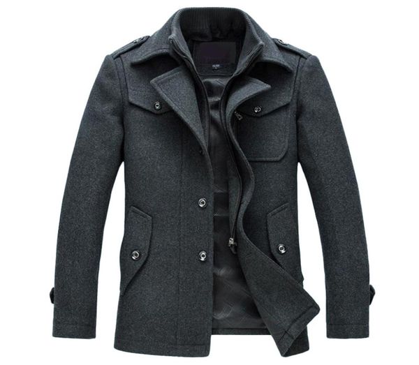 Herren Mantel Winter Wollmantel Slim Fit Jacken Mode Oberbekleidung Warme Mann Freizeitjacke Mantel Pea Coat Plus Größe M4XL CJ191121181026
