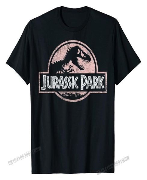 Jurassic Park Peach Distressed Graphic TShirt Maglietta normale Tops Tees for Male Company Cotton Top alla moda Magliette 2205207937255