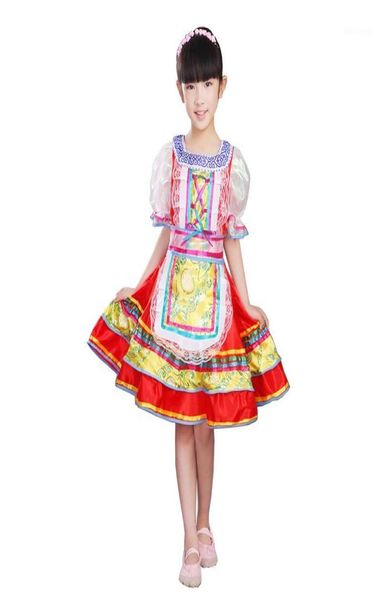 Songyuexia fantasia de performance nacional russa para crianças, vestido de dança folclórica chinesa para meninas, vestido de princesa de dança moderna 13655362