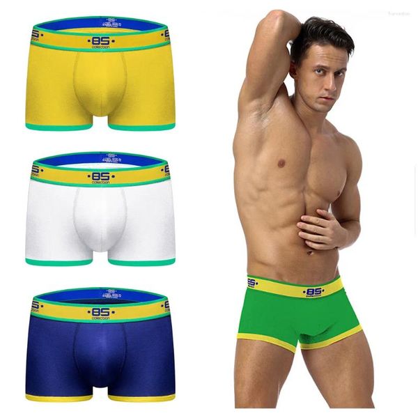 Unterhosen 1PCS Sexy Männer Unterwäsche Boxer Herren Boxer Boxershorts Baumwolle Unter Tragen Dessous Bikini Mann