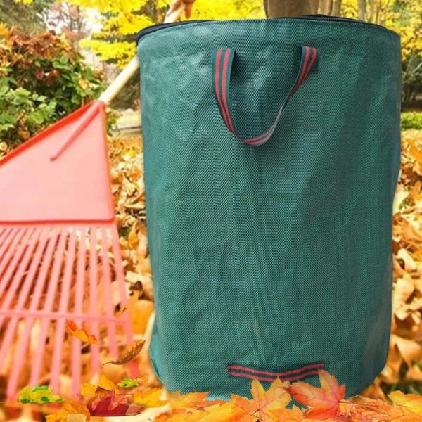 Aufbewahrungsbeutel, Gartenabfallsack mit 4 Griffen, strapazierfähiges Nylon, für Garten, Rasen, Blatt, großes Fassungsvermögen, vielseitig einsetzbar, faltbar, Camping, Recycling