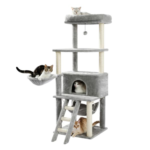 Arranhadores para gatos, brinquedo para arranhar madeira, árvore de escalada com tigela, poste para arranhar, quadro de escalada, móveis para gatos, academia, condomínio