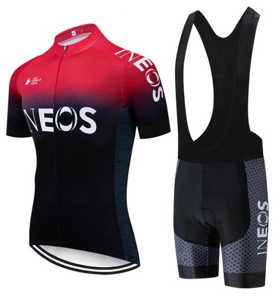 2019 TEAM Nero ROSSO maglia da ciclismo pantaloncini con bretelle tuta Ropa Ciclismo uomo estate quick dry BICICLETTA Maillot wear14555019