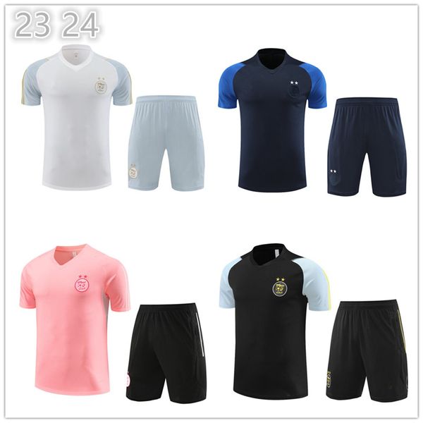 2023 2024 Homens Crianças Argélia Tracksuit MAHREZ Mangas Curtas Camisas de Futebol 23 24 Algerie BOUNEDJAH Survetement Foot FEGHOUL Sportswear Football Training Suit Kits