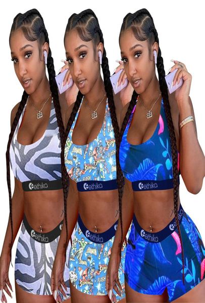 Frauen Design Badeanzug 2 Stück Bikini Set Weste Tank Top BH und Shorts Badeanzug Luxary Shark Bademode Marke Beachwear C6037054716