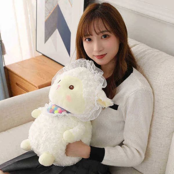 2024 35cm kawaii pelúcia alpaca brinquedos bonito alpacasso travesseiro ovelhas bonecas cheias de mão macia mais quente para meninas presente do bebê