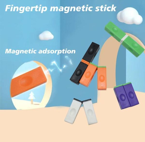 2022 Новые игрушки-непоседы Spinner Worry Bricks Наконечник пальца Магнитный стержень для снятия стресса Вращающийся палец Гироскоп Магнитные игрушки для детей Взрослые8308762