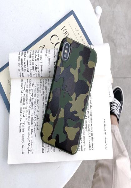 Cool Army Camo Camouflage Custodie per telefoni per iPhone 12 Mini Pro Max 11 Pro X XS Max XR 8 7 Plus Moda Army Green Silicone morbido TPU 1792159