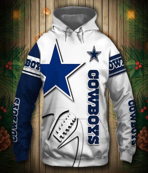 Men039s Hoodies Sweatshirts Modischer Cowboys Hoodie Running Player Beating Line Letter Star Print 3D Sweatshirt American S6662703