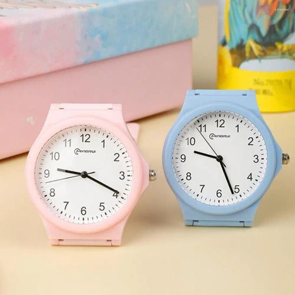 Relógios de pulso de alta clareza relógio de vidro impermeável unisex digital com mostrador de impressão ajustável pulseira de couro falso à prova de choque para