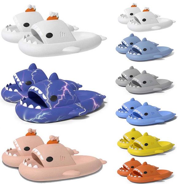 Frete grátis designer tubarão slides sandália chinelo sliders para homens mulheres sandálias gai pantoufle mules homens mulheres chinelos formadores flip flops sandles color98