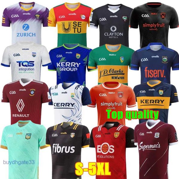 Herren-T-Shirts 2023 GAA Rugby-Trikot Dublin WEXFORD TIPPERARY GALWAY DUBLIN Gälischer Fußball 23 24 NEU LIMERICK CAVAN KERRY TYRONE MAYO MEATH Heim-Auswärtstrikots Größe 5HBQ