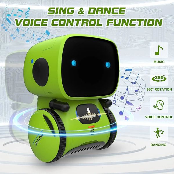 Эмо-робот, умные роботы, танцевальный датчик голосовых команд, пение, танцы, повторяющийся робот-игрушка для детей, мальчиков и девочек, роботы Talkking 240304