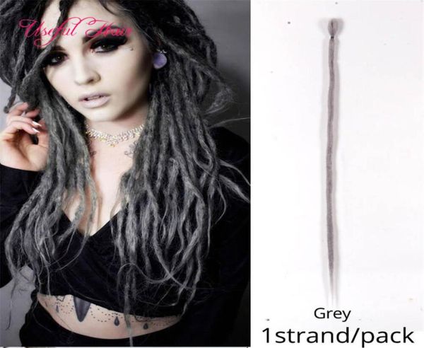 Dreads Extensions Haare lange Nepal Felted Woll Synthetic Dreadlocks Häkeln Haarverlängerungen Häkeln Zöpfe für Kinder und Erwachsene6526850