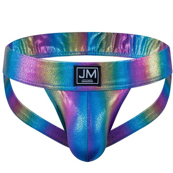 JOCKMAIL Biancheria Intima Sexy Uomo Slip Bikini in cotone Mutandine Gay Uomo Sexi Trasparente Jock Straps Slip Bianco Nero JM258