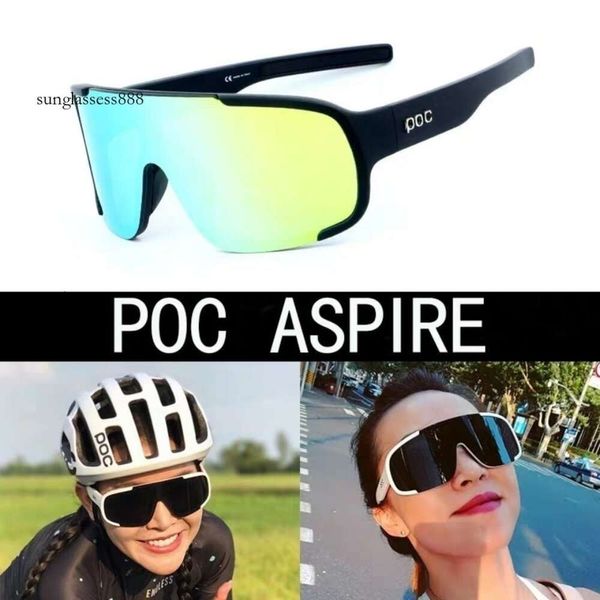 Mens designer óculos de sol POC Aspire Tour de France Mountain Road Bike Esportes Miopia Ciclismo Óculos Internet Óculos de Sol Vermelhos