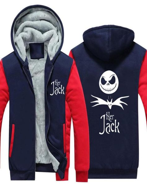 Kabus Noel Hoodies Öncesi Kabus Sally Jack Skellington Kalın Skellicken Hoodie Jack ve Sally Çift Sıcak Hoodie HIS VE POLER HOOD7073349