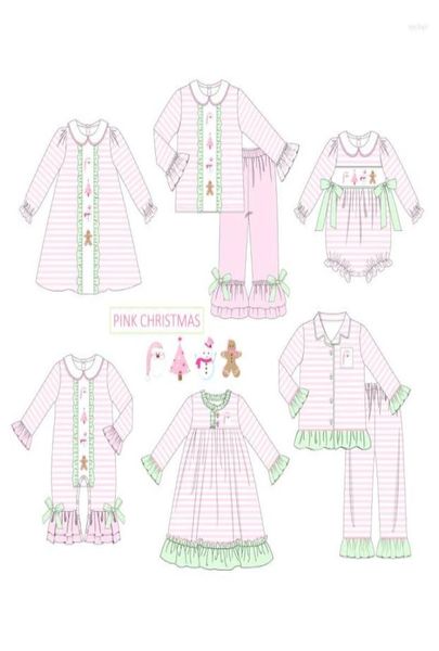 Conjuntos de roupas 2pcs roupas de bebê meninas roupas de algodão puro santa bordado padrão floral calças compridas crianças boutique8331941