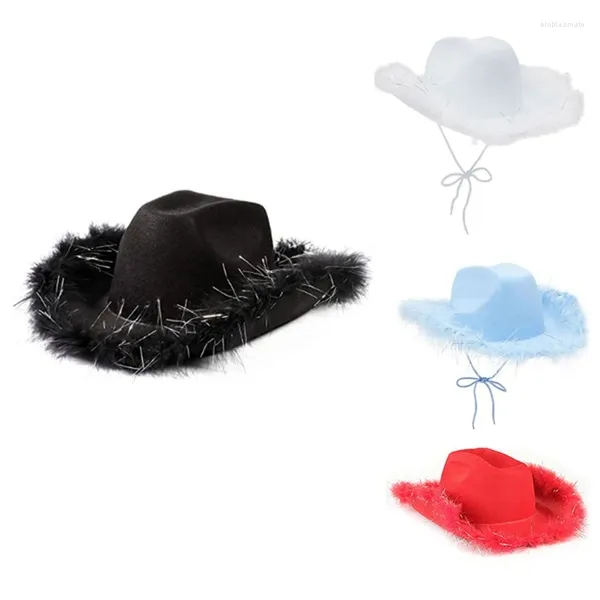 Berets Grande Pena Brim Mulheres Homens Fedora Chapéu para Inverno Outono Elegante Senhora Felt Homburg Ajustável